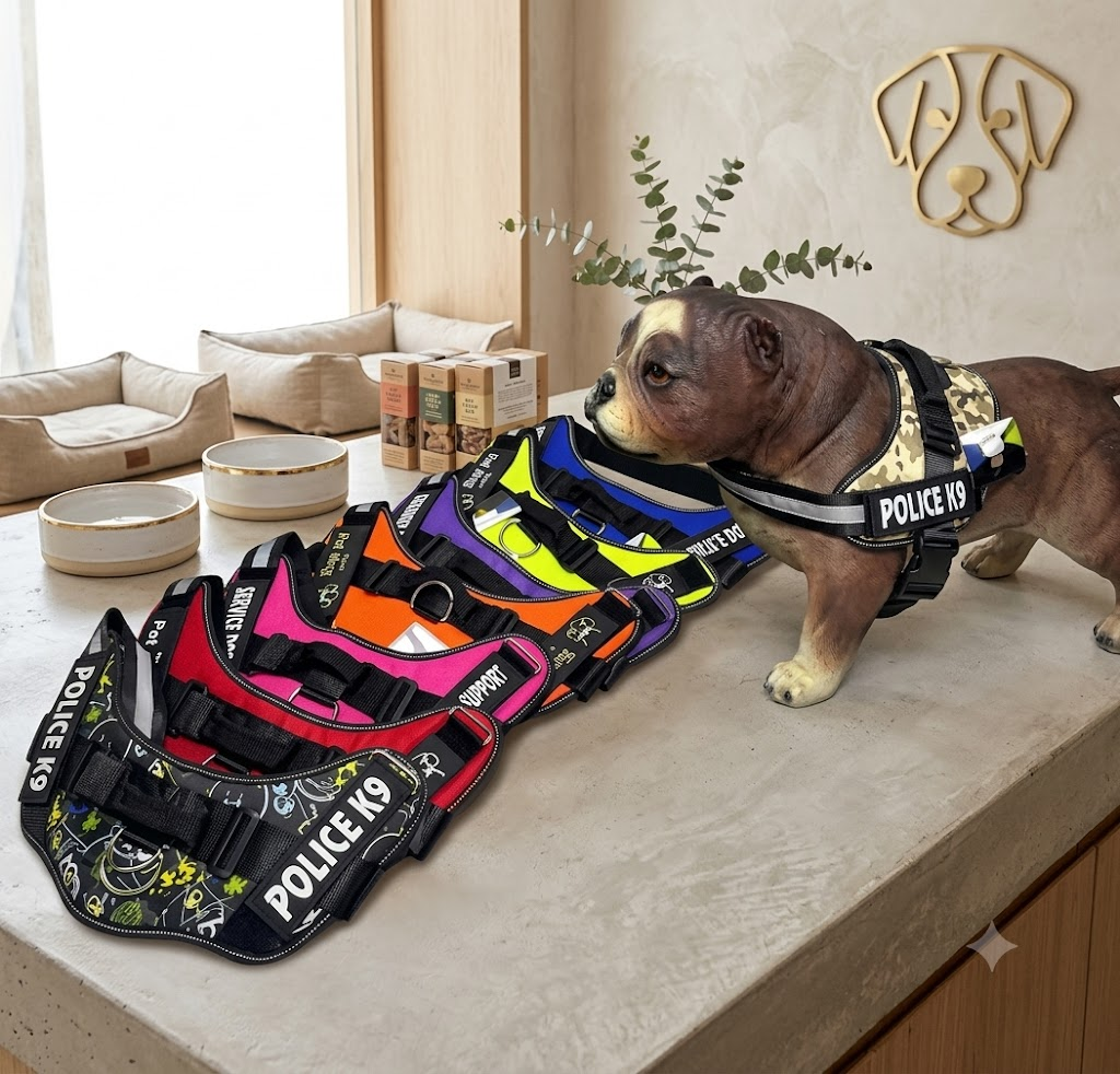 Pechera K9 Táctica para Perros | Estilo Policial | Tallas S hasta XXL | Resistente y Ajustable Petluxe