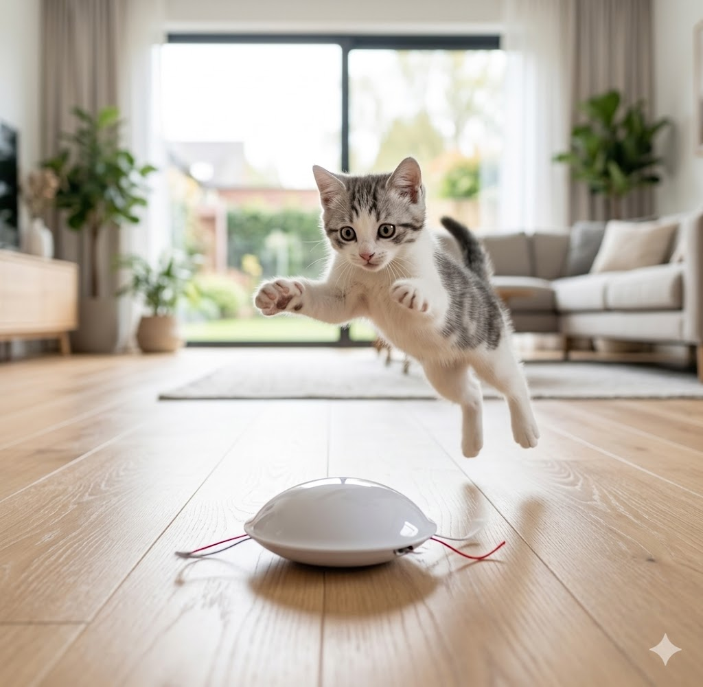 Juguete Eléctrico Interactivo para Gatos con Movimiento Automático | Estimulación Mental Petluxe