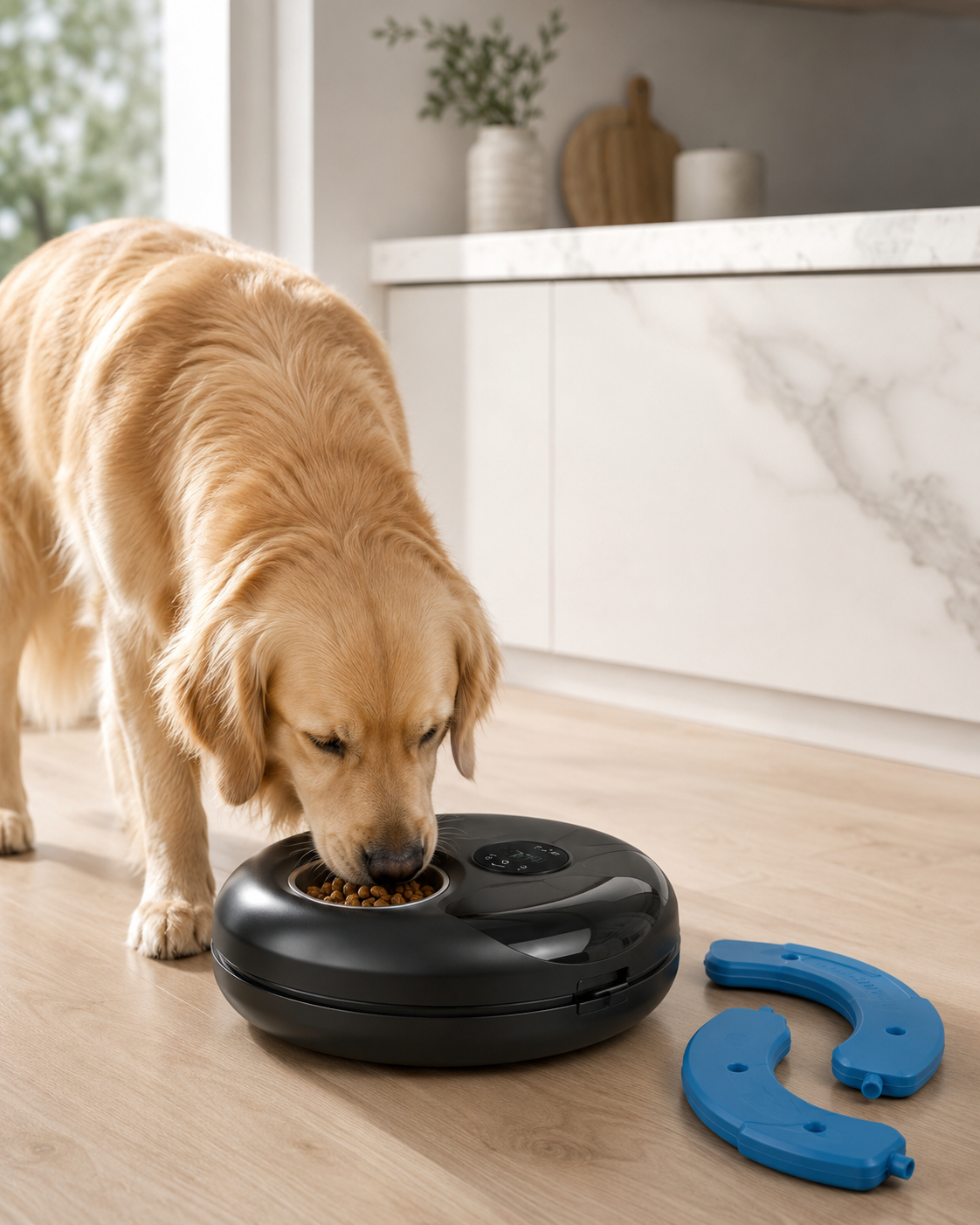 Comedero Inteligente Programable con Ice Pack para Mascotas – Alimentación Automática y Alimento Siempre Fresco 🧊🐾